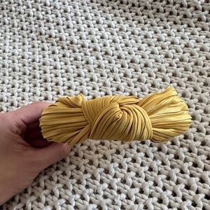 Anthropologie Yellow Gold Pleated Knot Headband